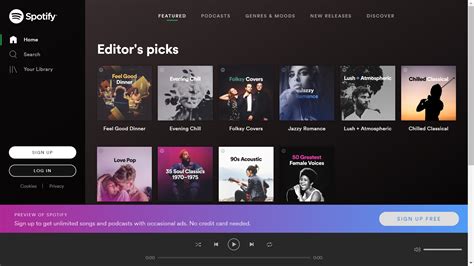 spotify web browser player.